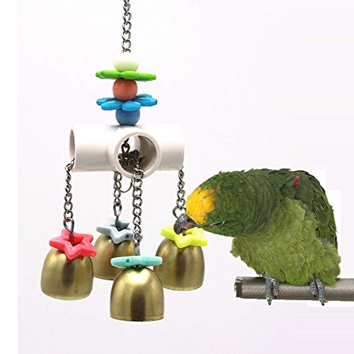 Keersi Bird Bells Toy with Sweet Sound for Pet Parakeet Canary Cage