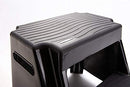 2-Step Molded Plastic Stool with Non-Slip Step Treads, 300-Pound Capacity