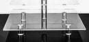 Jusalpha® Large 4 Tier Square Acrylic Cupcake Tower Stand-Cake Stand-Dessert Stand-Cupcake Holder-Pastry Serving Platter-Candy Bar Party Décor-Party Supply(4 Tier with Rod Feet) (4SF-V2)