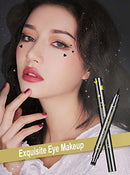 6 Pcs Double-headed Eyeliner Stamps Set Black Liquid Eye Liner Pen Stencils Tattoo