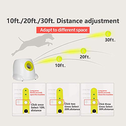 Dog Automatic Ball Launcher, Dog Tennis Ball Throwing Machine, 3 Balls Included