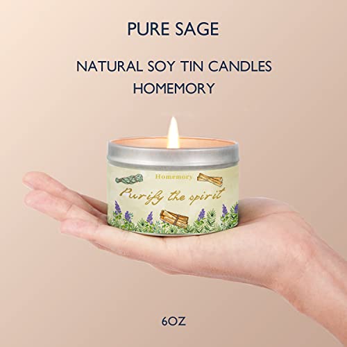 Candles for Home Scented, Sage & Jade Sandalwood Scented Candles to Purify the Spirit,6oz