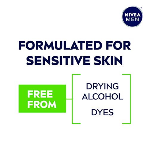 NIVEA Men Sensitive Post Shave Balm - Soothes and Moisturizes Skin After Shaving - 3.3 fl. oz. Bottle (Pack of 3)