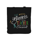 Best Teacher Gifts Funny Teacher Christmas Gifts Bag Black with interior Pocket