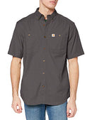 Men's Rugged Flex Rigby Short Sleeve Work Shirt, Gravel, 2X-Large