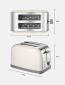 2 Slice Toaster with 7 Bread Shade Settings and Warming Rack