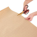 Recyclable Kraft Wrapping Paper with Cut Lines (3 Rolls: 90 Sq. Ft. Ttl.) Minimalist Christmas