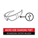 SPG400 Rechargeable Lighted LED Safety Glasses with Built-In Inspection Beam