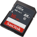 5 Pack - SanDisk Ultra 16GB SD SDHC Memory Flash Card UHS-I Class 10