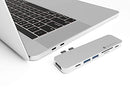 NOV8Tech USB C Hub HDMI Multiport 7in2 Adapter Dongle for Silver MacBook Air