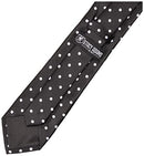 Men's Satin Dot Tie Set, Black/White, One Size