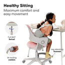 Kids' Desk Chair : 4-Level Adjustable Ergonomic Growing Study Chair, Height Control