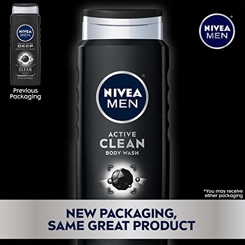 NIVEA MEN DEEP Active Clean Charcoal Body Wash