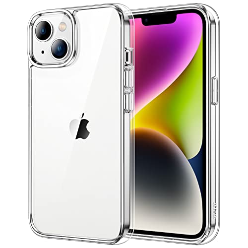 JETech Case for iPhone 14 Plus 6.7-Inch, Non-Yellowing Shockproof Phone Bumper Cover, Anti-Scratch Clear Back (Clear)