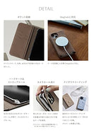 Diary Smartphone Case [Compatible with iPhone 12/12 Pro, Greige] BODT12-GG