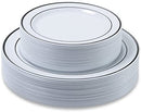 Disposable Plastic Plates - 60 Pack - 30 x 10.25" Dinner and 30 x 7.5" Salad Combo