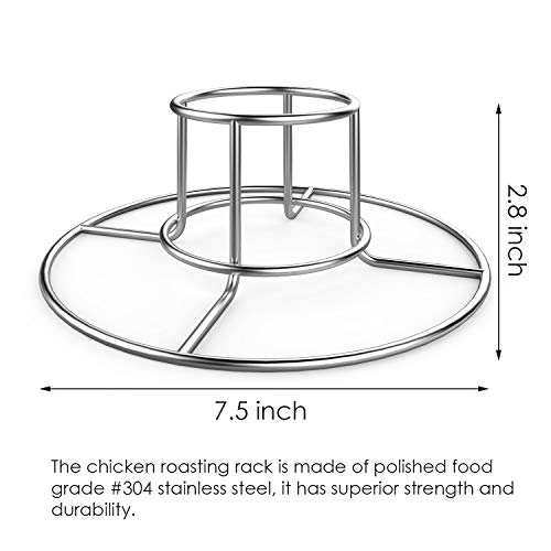 Beercan Chicken Rack, Stainless Steel Chicken Stand for Smoker and Grill