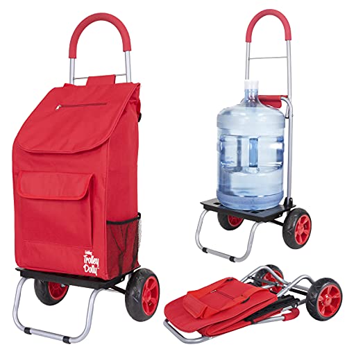 Trolley Dolly Shopping Grocery Foldable Cart, Rouge