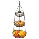3-Tier Hanging Basket Fruit Organizer Kitchen Heavy Duty