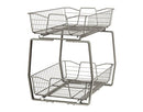 ClosetMaid 3089 2 Tier 14-Inch Kitchen Cabinet Organizer, Nickel