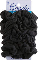 GOODY Hair Ouchless Painfree Women's Hair Scrunchie, Black, 8 Count