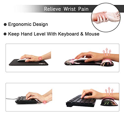 Keyboard Wrist Rest and Mouse Wrist Rest Pad, Made of Memory Foam