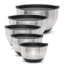 Premium Mixing Bowls With Lids, Inner Measurement Marks and Thicker Stainless Steel