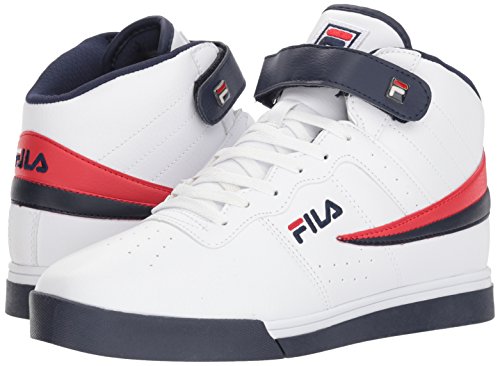 Fila Men's Vulc 13 MID Plus 2 Walking Shoe, White Navy red-125, 11 D US