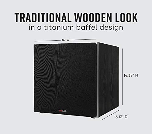 10" Powered Subwoofer - Power Port Technology, Up to 100 Watts, Big Bass in Compact Design