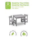 Kids Wood Table and Chair Set (2 Chairs Included) - Ideal for Arts & Crafts