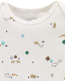Baby Boys' Long-Sleeve Bodysuit, Pack of 5, Bear/Animal/Stripe, 3-6 Months