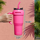 40 oz Tumbler with Handle, Large Insulated Tumblers with Straw and Lid, Stainless Steel