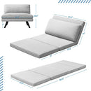 Convertible Futon Sofa Chair 4 in 1 Multi-Function Modern Mini Single Floor Sleeper Bed