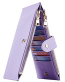 Womens Walllet RFID Blocking Bifold Multi Card Case Wallet with Zipper Pocket