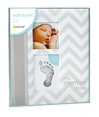 First 5 Years Chevron Baby Memory Book, Clean-Touch Baby Safe Ink Pad for Baby’s