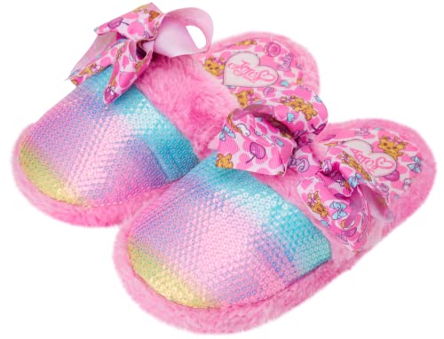 Girls' Slippers - Plush Fuzzy Slippers with Signature Bow (Toddler/Little Girl)