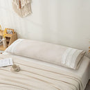 Boho Body Pillow Cover of 1, Boho Decorative Pillow for Bed with Pocket Closure Beige