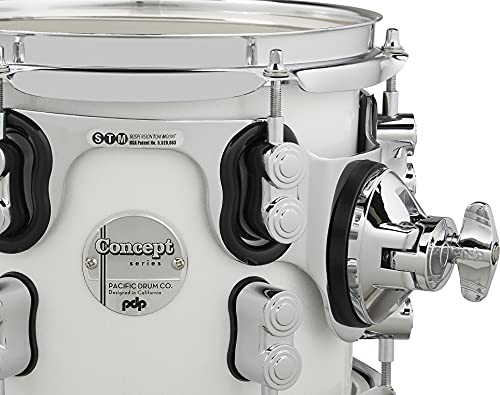 7-Piece Concept Maple Shell Pack with Chrome Hardware Pearlescent White