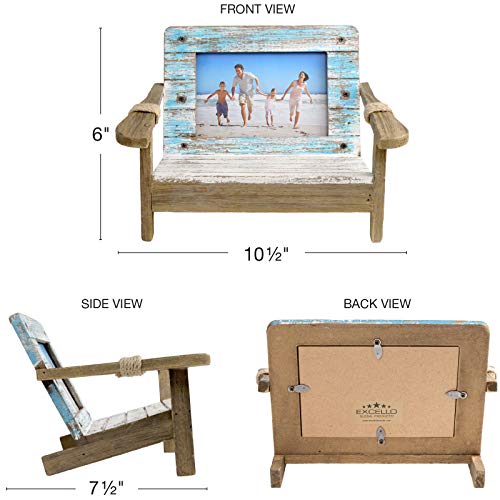 Beach Chair Photo Frame: Holds 4x6 Horizontal Photo.Tabletop Display