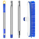 Long Handle Scrub Brushes for Cleaning, 2-in-1 Stiff Bristle Shower Cleaning Brush
