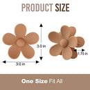 6 Pack 3 Inch Flower Claw Clips , Large Flower Hair Claw Clips for Women Thin Thick Curly