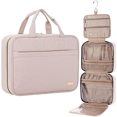 Large Hanging Travel Toiletry Bag, Portable Makeup Organizer Accessories, Pink