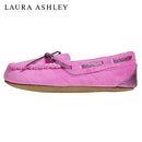Kids Girls Fleece Glitter and Bow Moccasins Fuschia 11/12