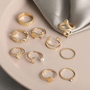 30 Pcs Vintage Gold Knuckle Rings Set
