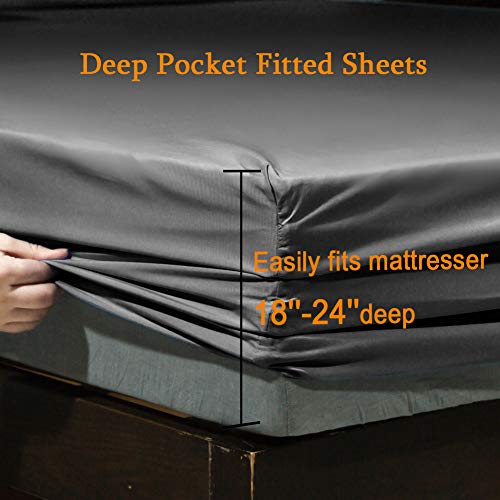 Bed Sheet Set Super Soft Microfiber 1800 Thread Count Luxury Egyptian Sheets