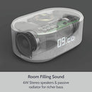 Bedside Radio Alarm Clock with USB Charger, Bluetooth Speaker, QI Wireless Charging, Dual Alarm Dimmable LED Display (White)