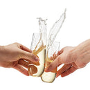 48 Pack Stemless Plastic Champagne Flutes Disposable 9 Oz Clear Plastic Glasses