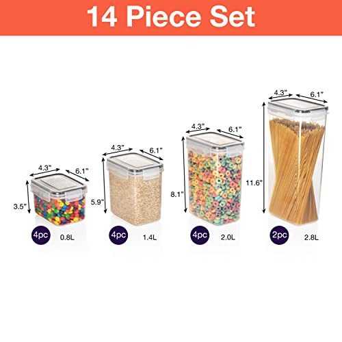 Airtight Food Storage Containers –14 Pack Kitchen Organization Set for Pantry