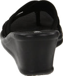 Cali Women's Rumblers-Beautiful People Wedge Sandal,Black,9 M US