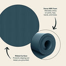 Yoga Mat 1" Thick w/Nylon Strap for Men & Women - Non Slip Exercise Mat